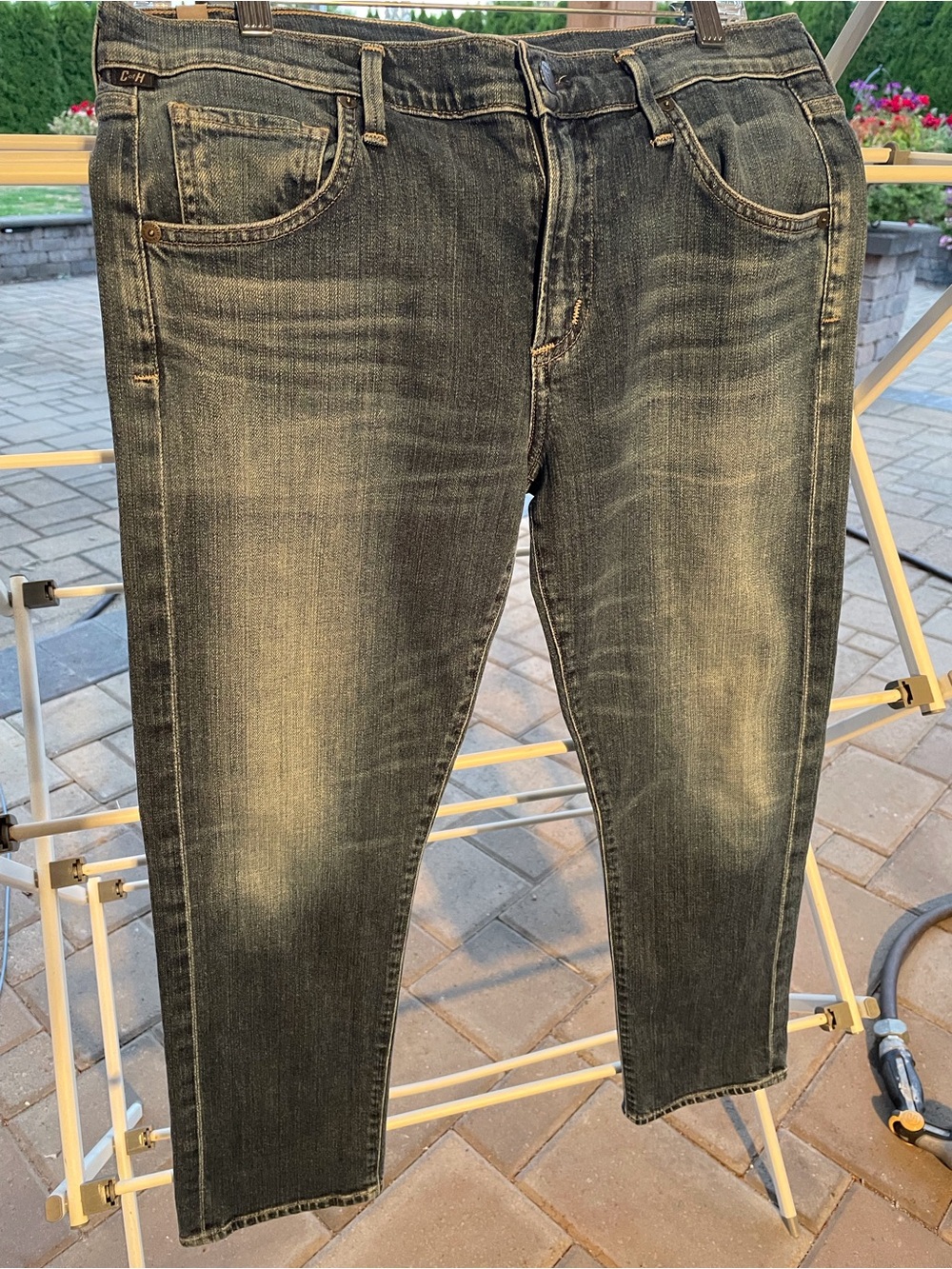 Citizens Of Humanity Women's Slim Boyfriend Jeans in Faded Blue with Whiskering